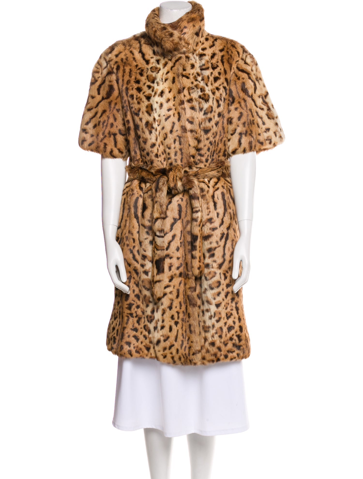 Ben Kahn Fur Animal Print Fur Coat w/ Tags