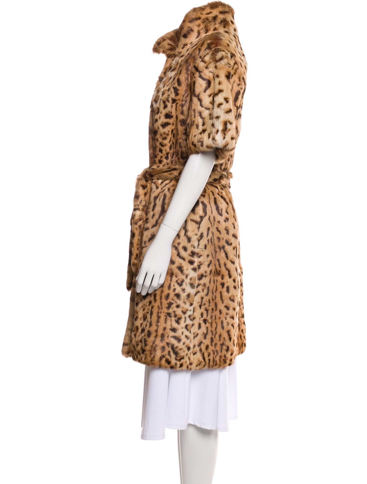 Ben Kahn Fur Animal Print Fur Coat w/ Tags