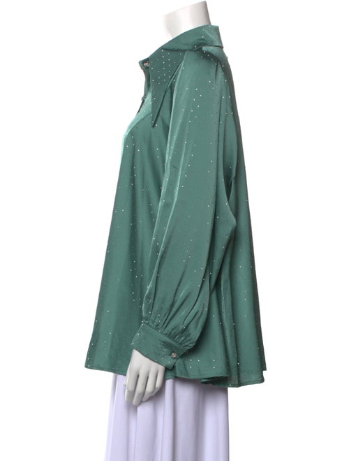 Beulah Style Long Sleeve Button-Up Top