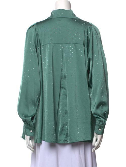 Beulah Style Long Sleeve Button-Up Top