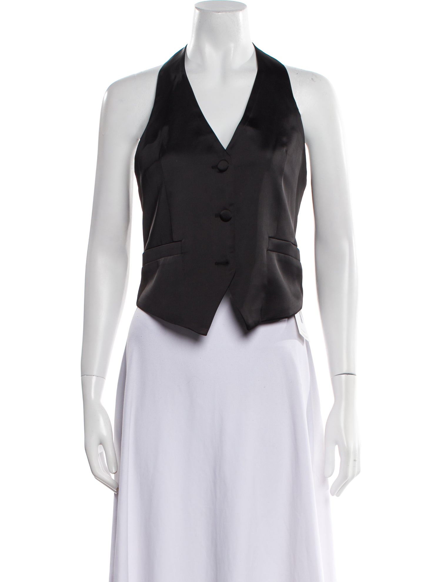 Beulah Style V-Neck Sleeveless Crop Top