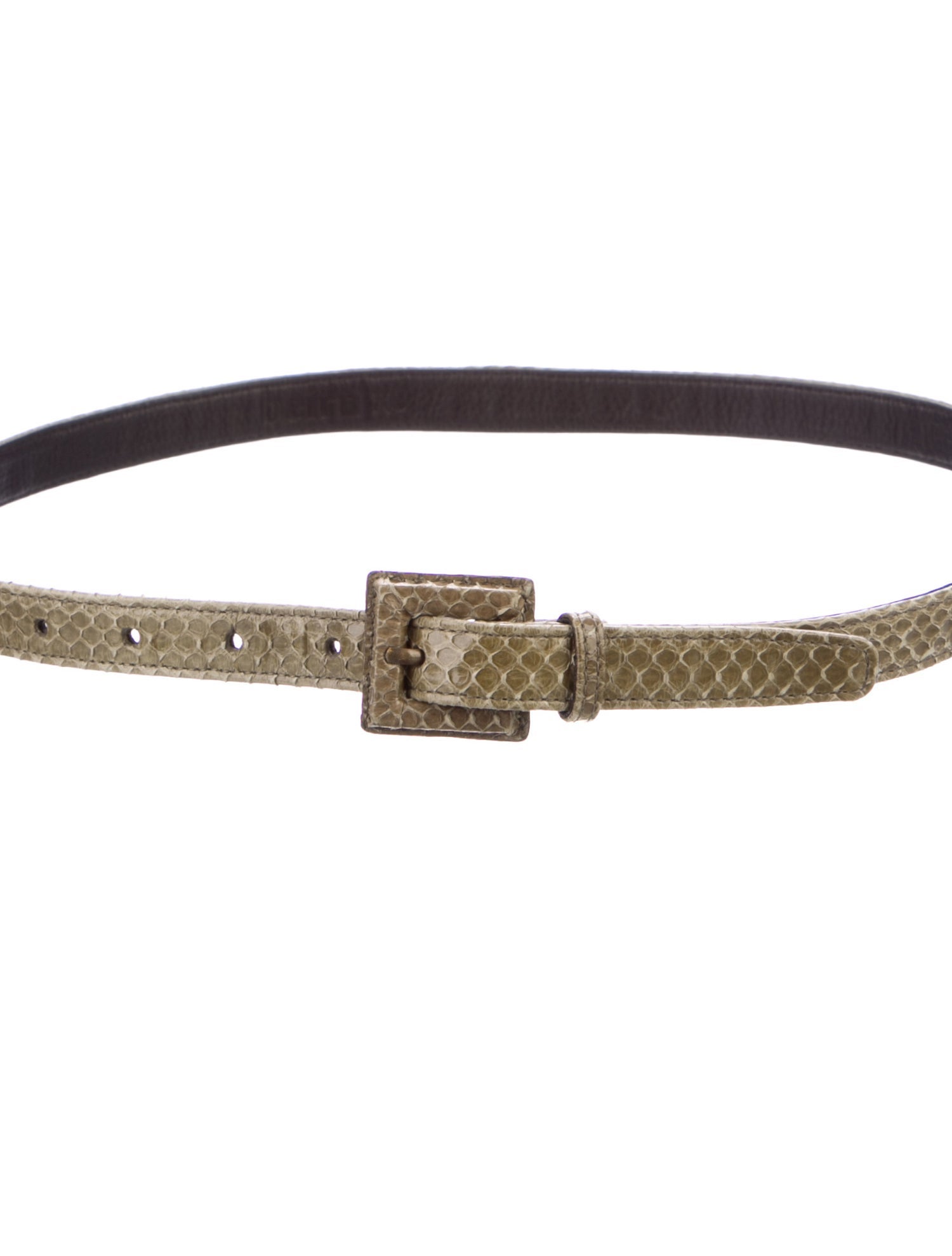 Beirn Skinny Snakeskin Belt