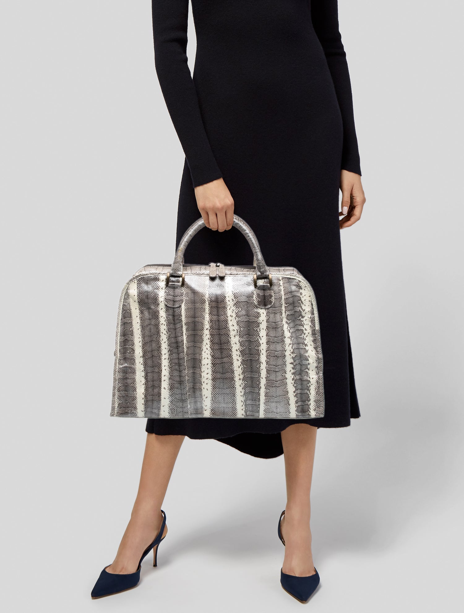 Beirn Snakeskin Top Handle Bag