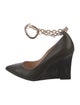 Beautiisoles By Robyn Shreiber Leather Chain-Link Accents Pumps