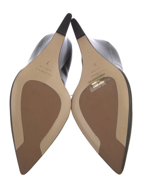 Beautiisoles By Robyn Shreiber Leather Chain-Link Accents Pumps