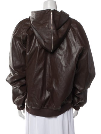 Beside-you Faux Leather Bomber Jacket