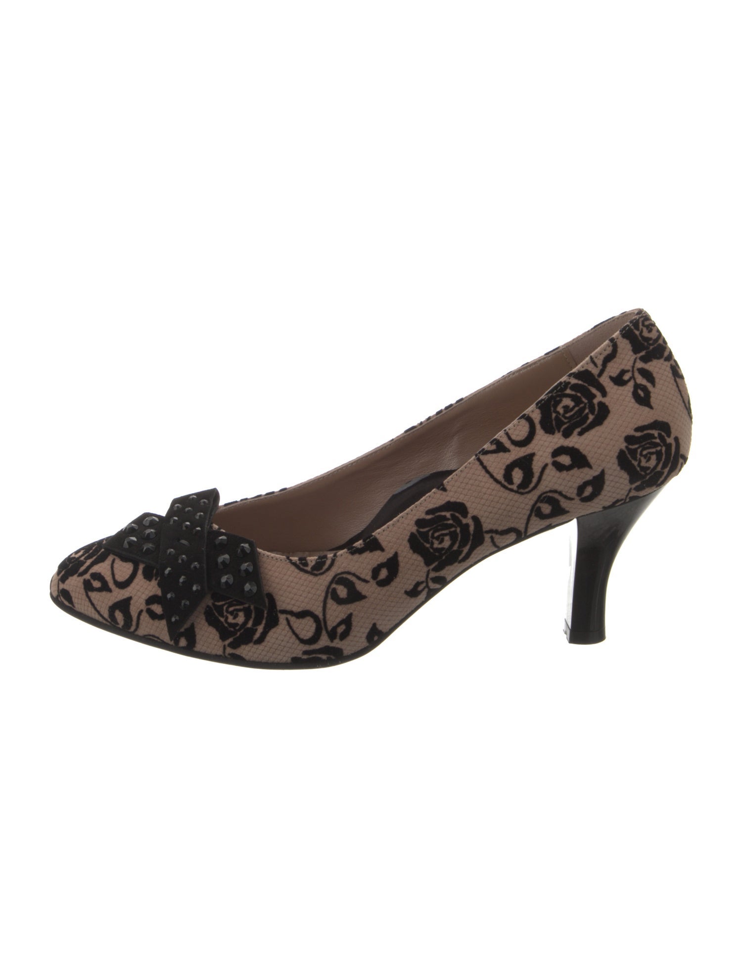 BeautiFeel Velvet Floral Print Pumps