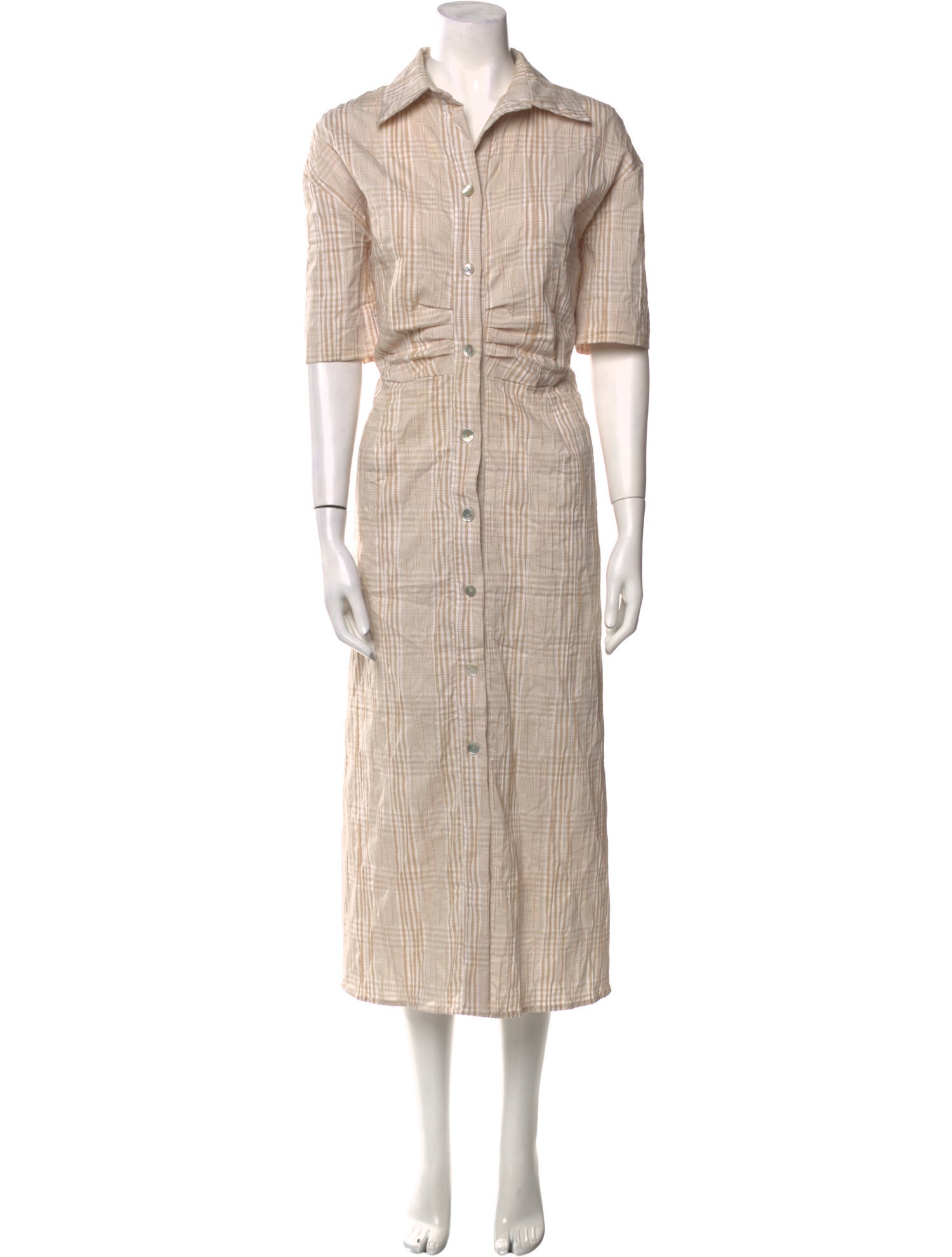 Belize Plaid Print Long Dress