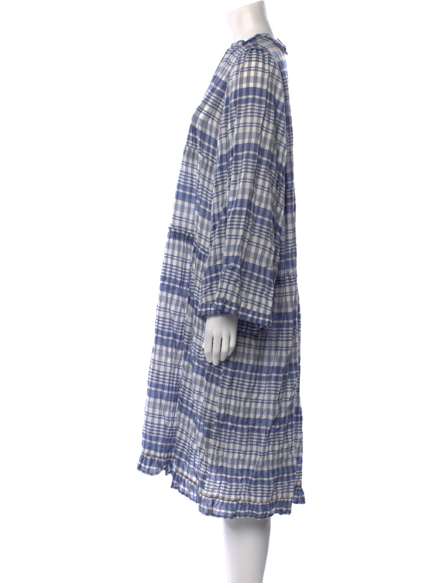 Belize Plaid Print Midi Length Dress