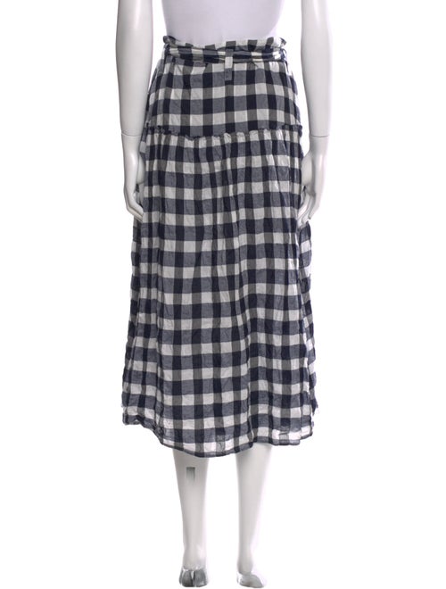 Belize Plaid Print Midi Length Skirt