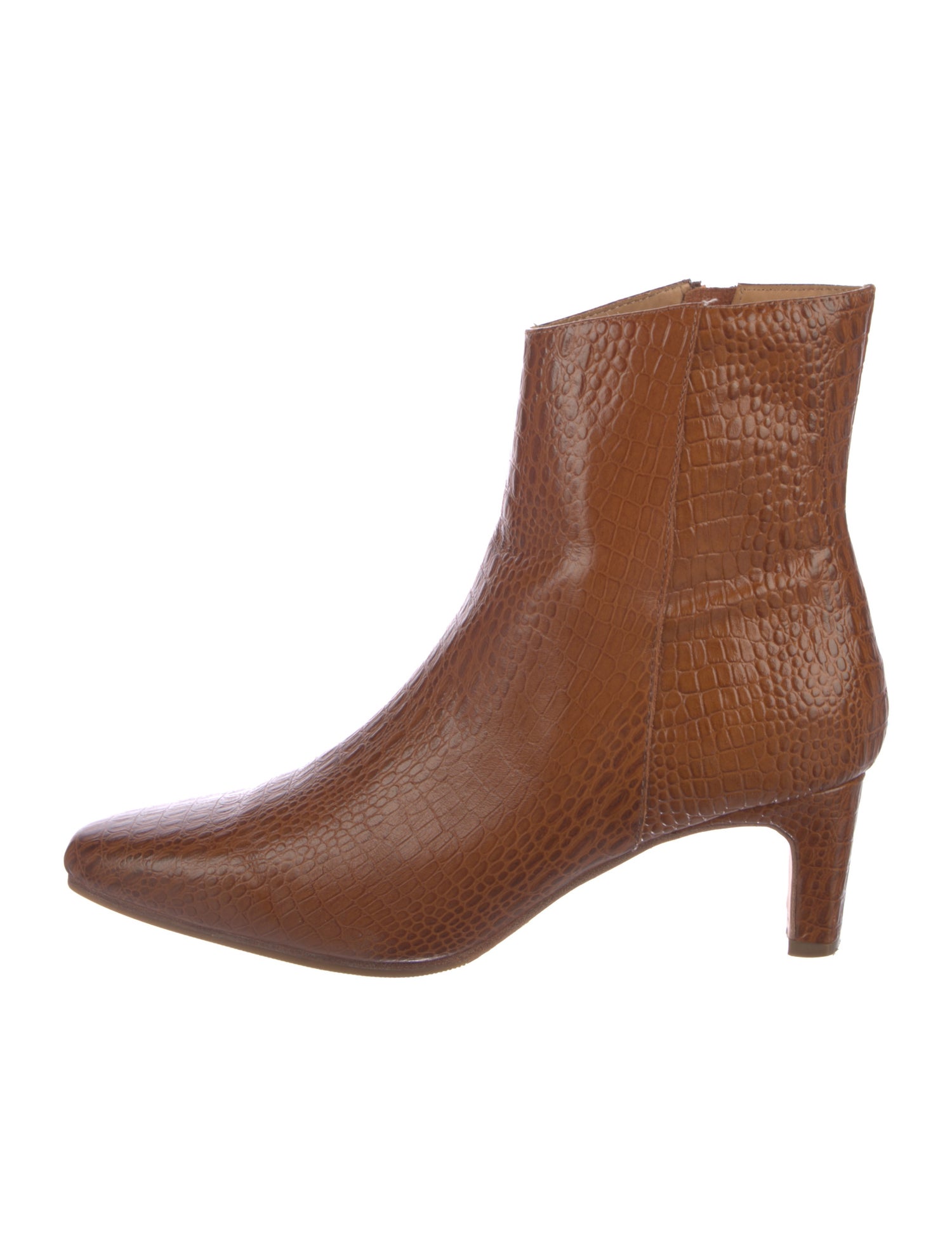 Bared Footwear Leather Embroidered Accent Boots