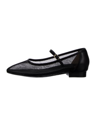 Bared Footwear Mesh Mesh Accents Mary Jane Flats