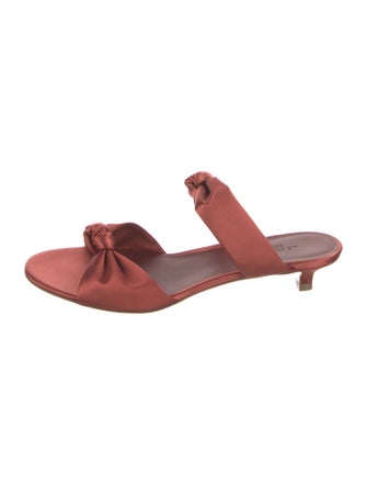 Le Monde Beryl Satin Bow Accents Slides