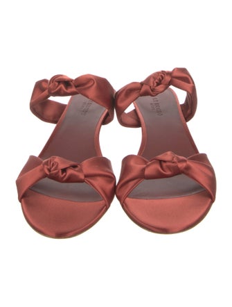Le Monde Beryl Satin Bow Accents Slides