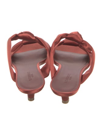 Le Monde Beryl Satin Bow Accents Slides