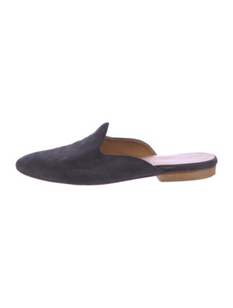 Le Monde Beryl Velvet Grosgrain Trim Mules