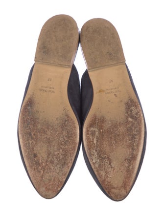 Le Monde Beryl Velvet Grosgrain Trim Mules