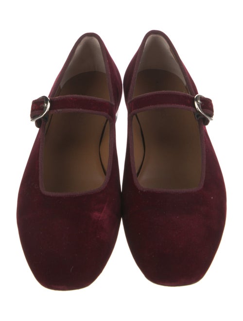 Le Monde Beryl Velvet Grosgrain Trim Mary Jane Flats