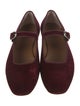 Le Monde Beryl Velvet Grosgrain Trim Mary Jane Flats