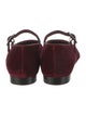Le Monde Beryl Velvet Grosgrain Trim Mary Jane Flats