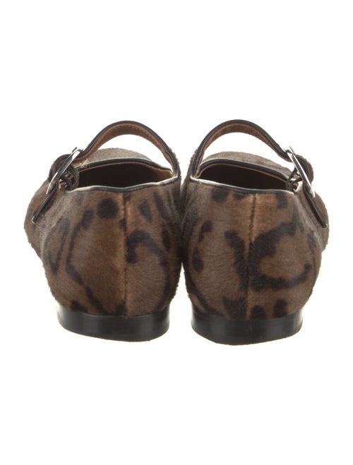 Le Monde Beryl Ponyhair Animal Print Mary Jane Flats