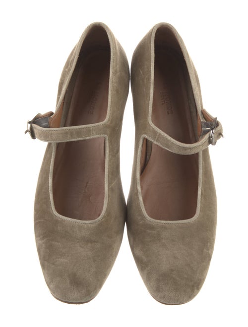 Le Monde Beryl Velvet Grosgrain Trim Mary Jane Flats
