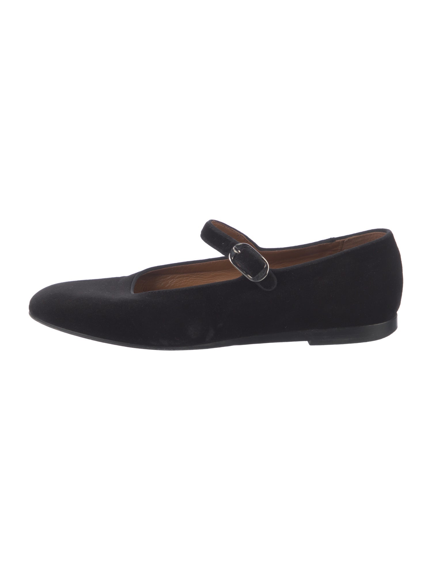Le Monde Beryl Velvet Grosgrain Trim Mary Jane Flats