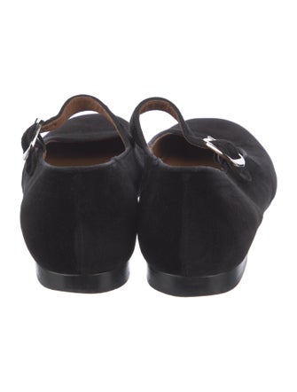 Le Monde Beryl Velvet Grosgrain Trim Mary Jane Flats