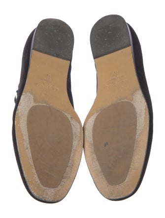 Le Monde Beryl Velvet Grosgrain Trim Mary Jane Flats