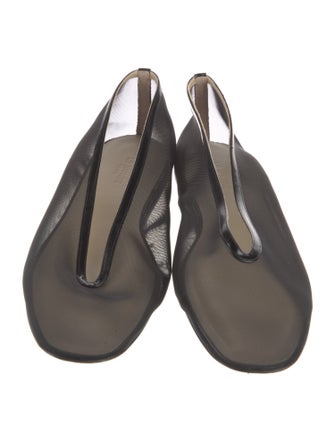 Le Monde Beryl Mesh Leather Trim Embellishment Ballet Flats