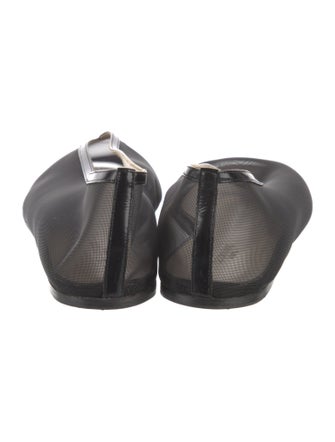 Le Monde Beryl Mesh Leather Trim Embellishment Ballet Flats