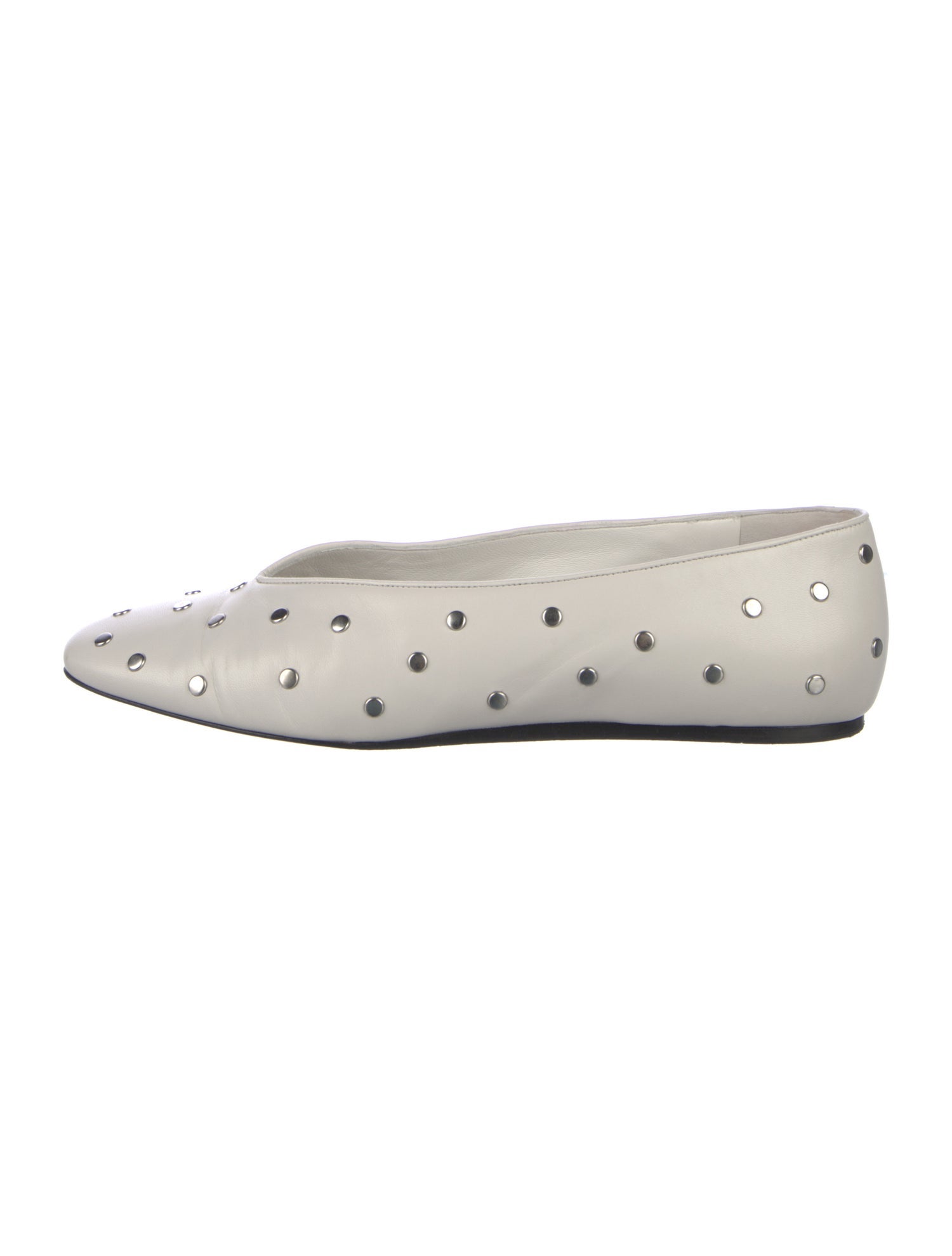 Le Monde Beryl Leather Studded Accents Ballet Flats