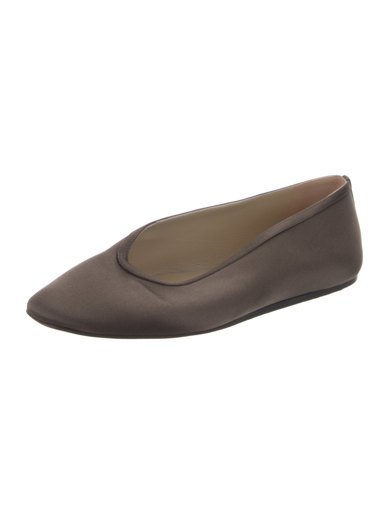 Le Monde Beryl Satin Embroidered Accent Ballet Flats
