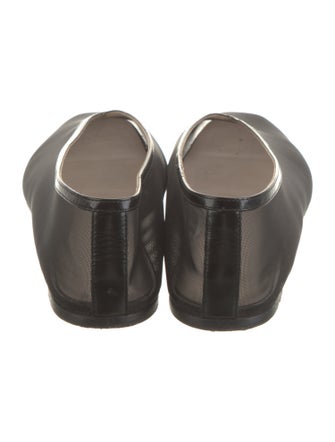 Le Monde Beryl Mesh Leather Trim Embellishment Ballet Flats