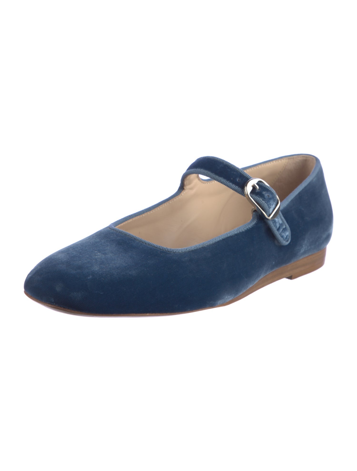 Le Monde Beryl Velvet Mary Jane Flats