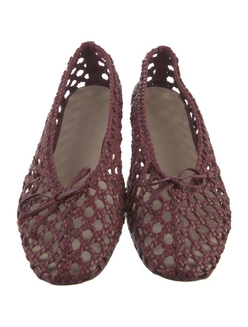 Le Monde Beryl Leather Printed Ballet Flats