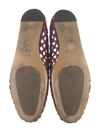 Le Monde Beryl Leather Printed Ballet Flats