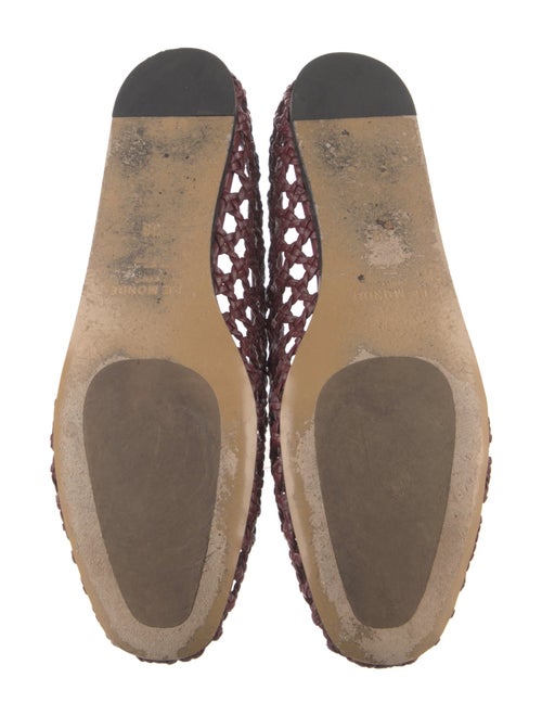 Le Monde Beryl Leather Printed Ballet Flats