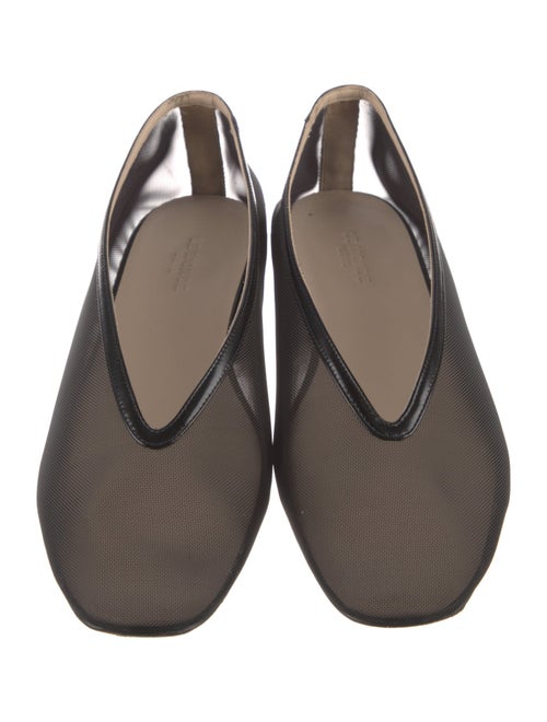 Le Monde Beryl Mesh Leather Trim Embellishment Ballet Flats