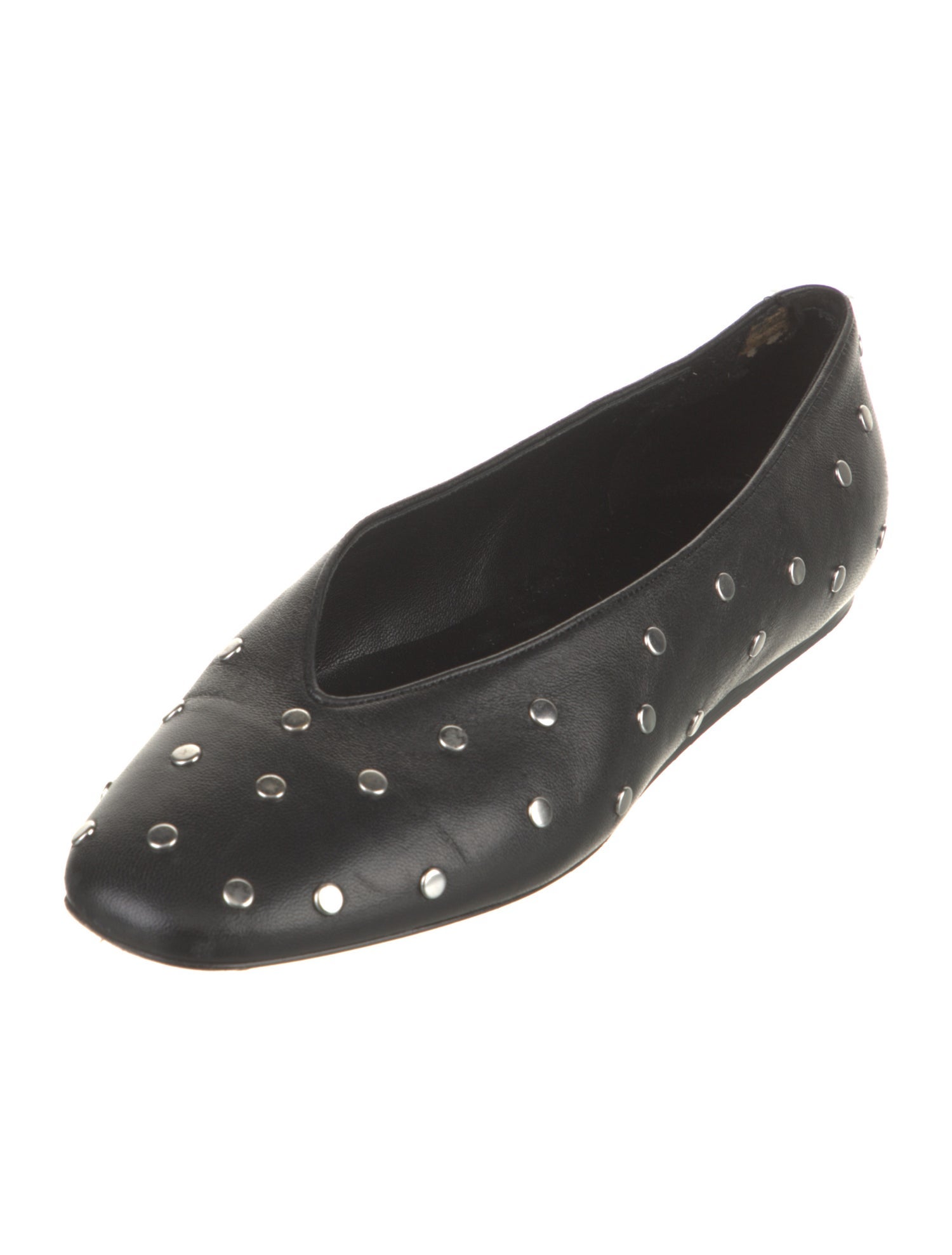 Le Monde Beryl Leather Studded Accents Flats