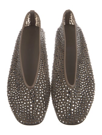 Le Monde Beryl Mesh Crystal Embellishments Flats