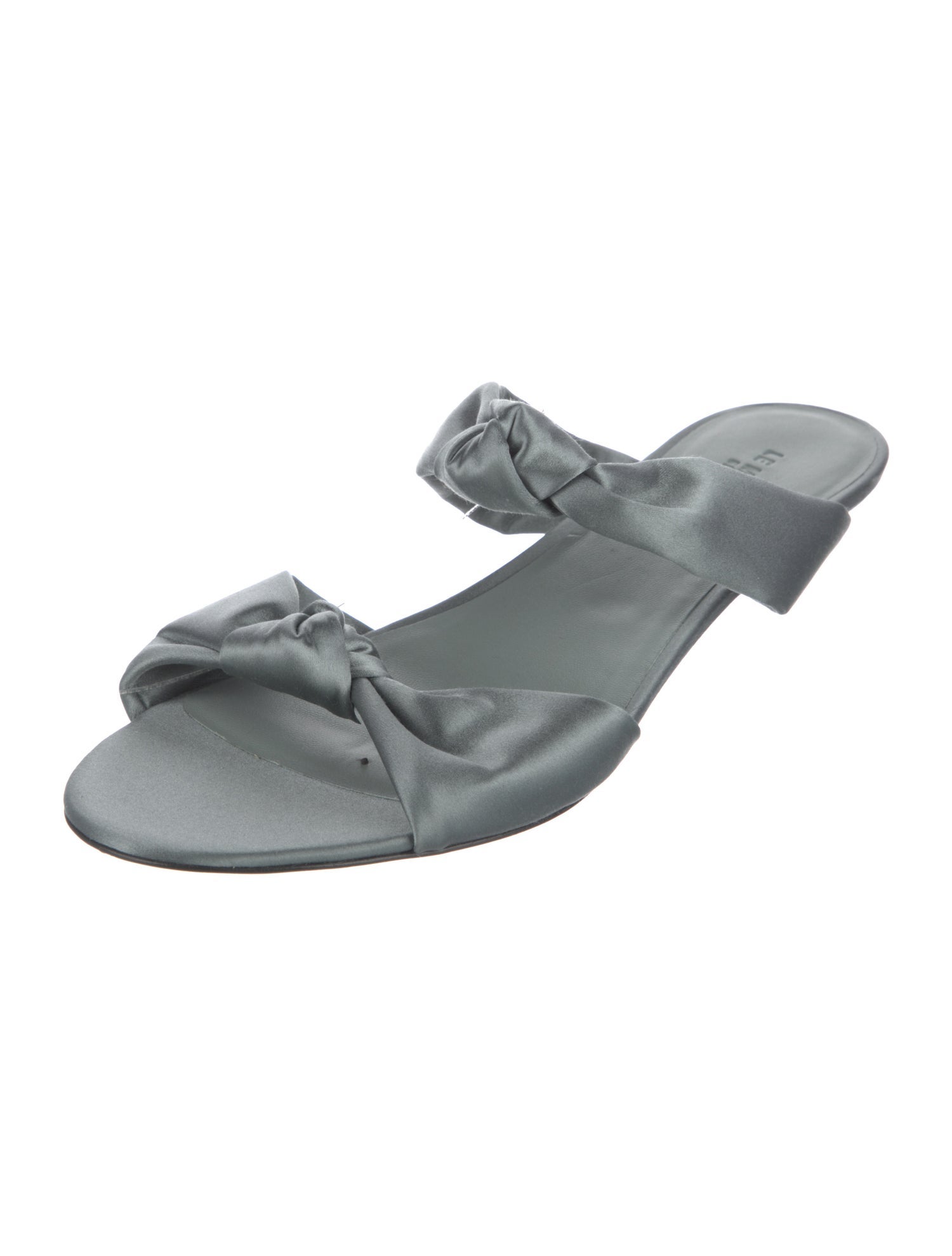 Le Monde Beryl Satin Bow Accents Slides