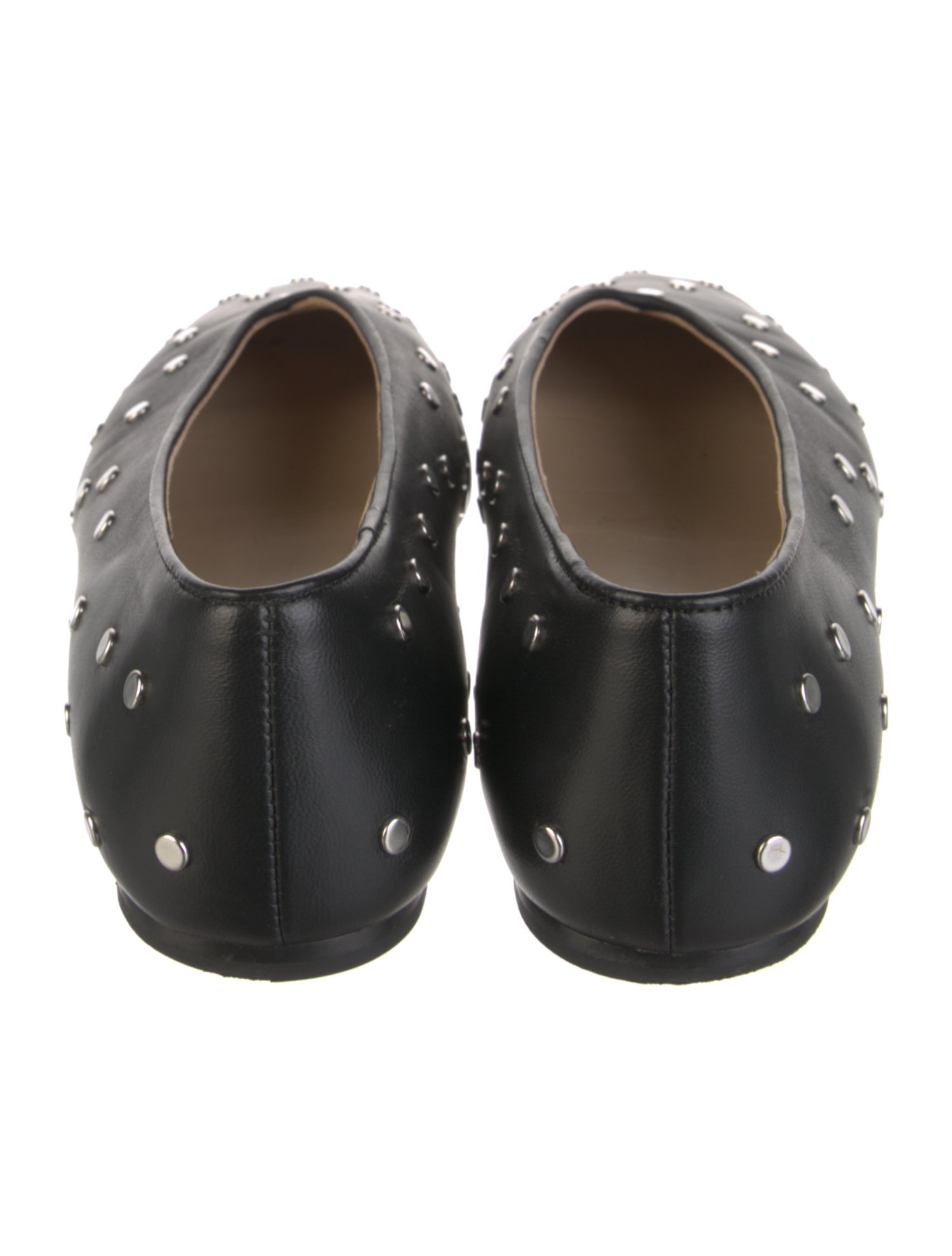 Le Monde Beryl Leather Studded Accents Ballet Flats
