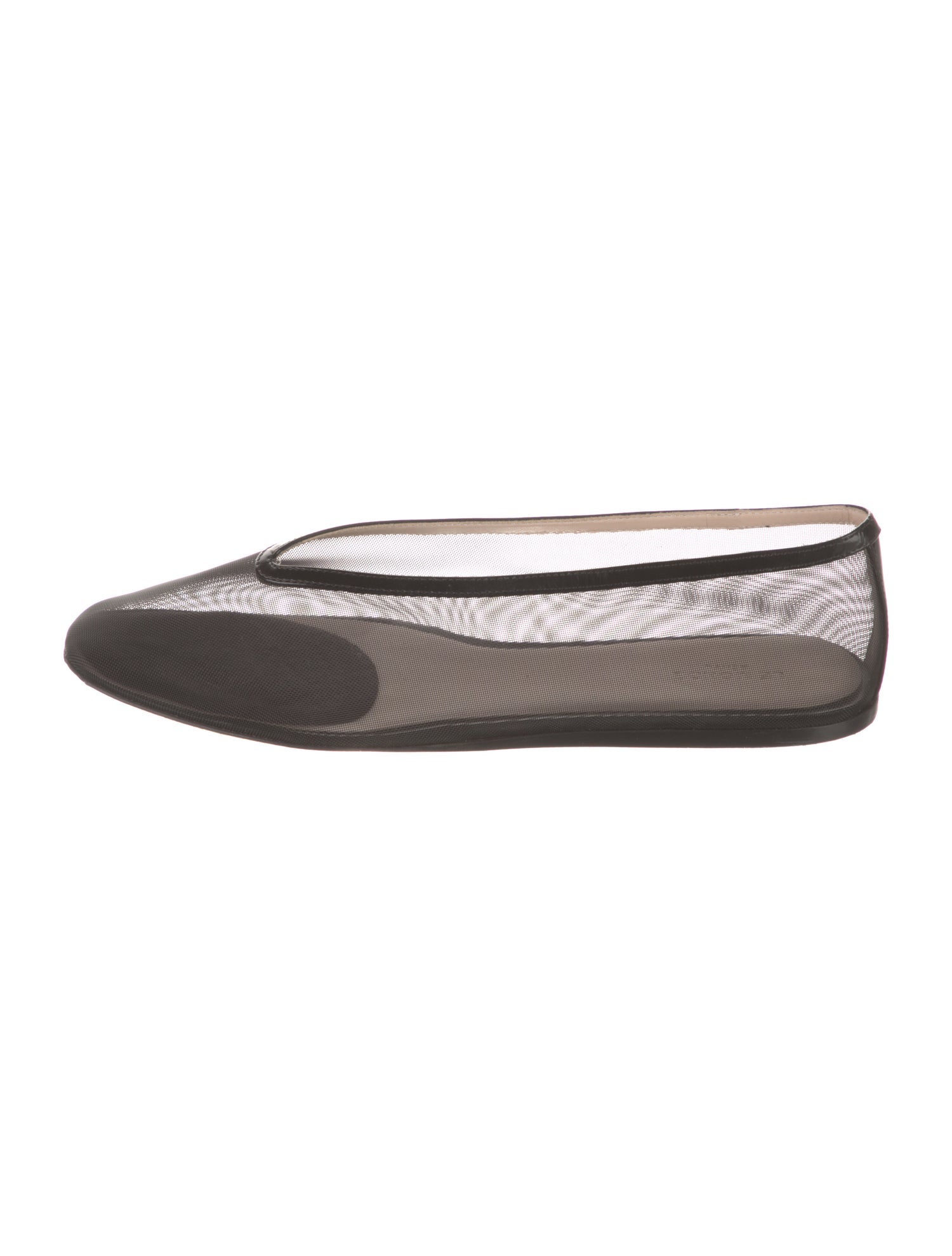 Le Monde Beryl Mesh Leather Trim Embellishment Ballet Flats