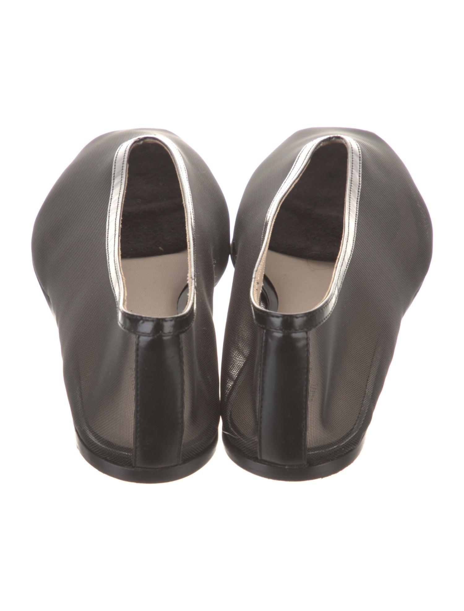 Le Monde Beryl Mesh Leather Trim Embellishment Ballet Flats