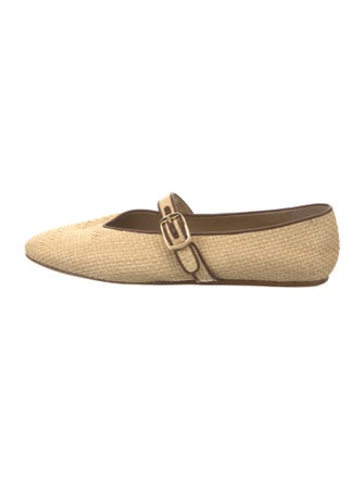 Le Monde Beryl Raffia Mary Jane Flats