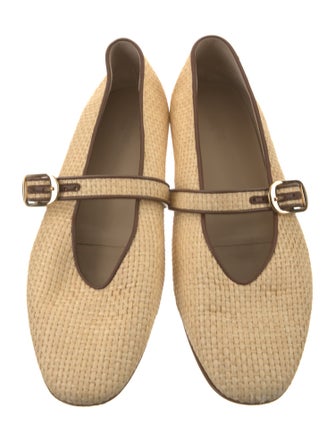 Le Monde Beryl Raffia Mary Jane Flats