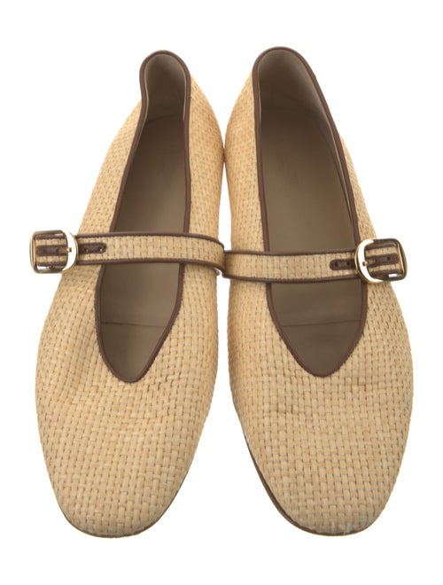 Le Monde Beryl Raffia Mary Jane Flats