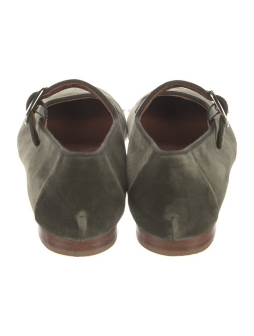 Le Monde Beryl Velvet Grosgrain Trim Mary Jane Flats