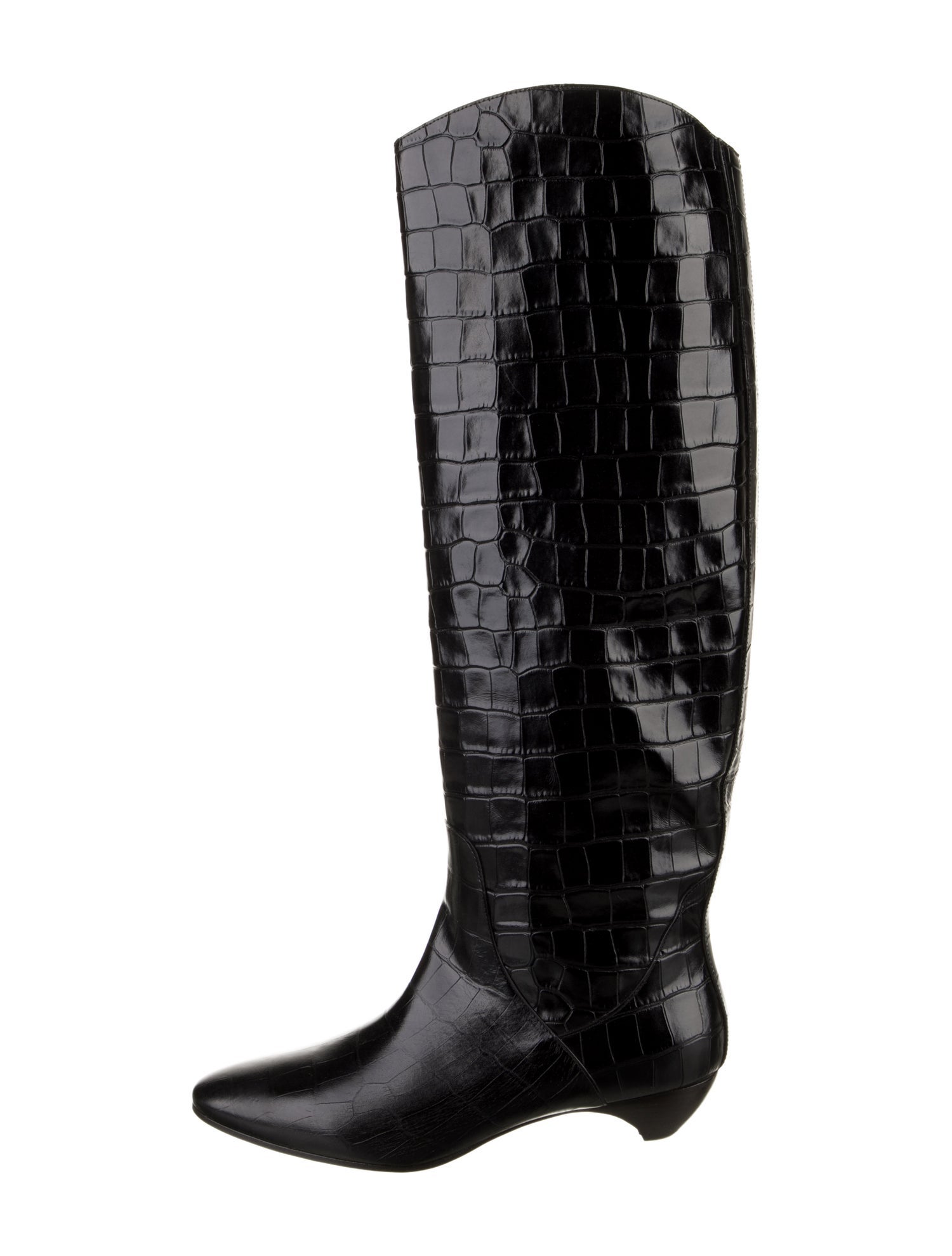 Le Monde Beryl Leather Colorblock Pattern Boots